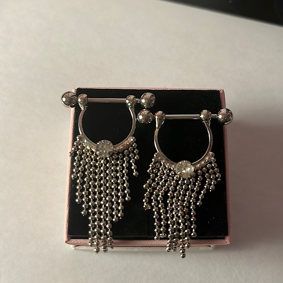 Stainless Steel Nipple Rings - Picture 1 of 2